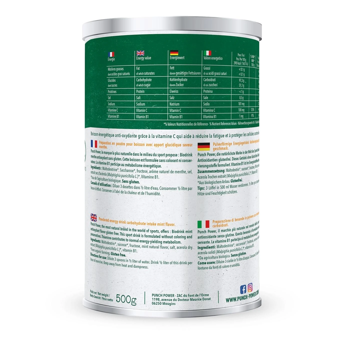 Punch Power Biodrink Menthe Antioxydant Bio 500g* 2 Punch Power Biodrink Menthe Antioxydant Bio 500g* – Image 2