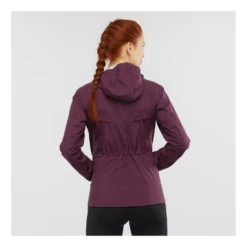 Salomon Lightning WaterProof Jacket Femme Prune -Tenue Active main 136330 b f4ab