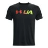 Under Armour Run Graphic Print Fill Short Sleeve Homme Noir