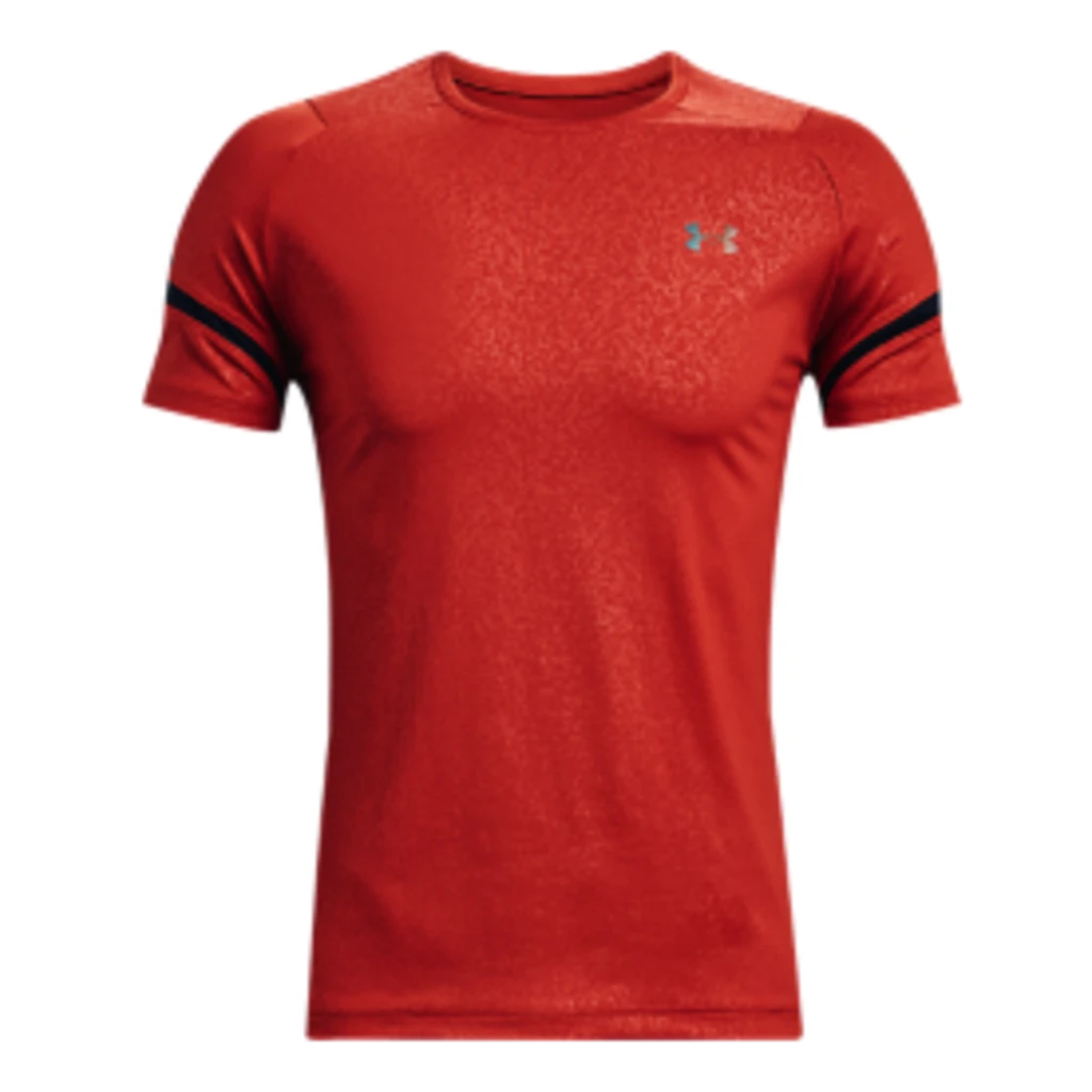 Under Armour Rush 2.0 Emboss Short Sleeve Homme Orange 1 Under Armour Rush 2.0 Emboss Short Sleeve Homme Orange