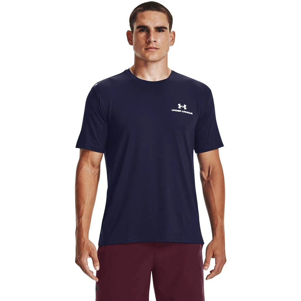 Under Armour Rush Energy Short Sleeve Homme Bleu Foncé 2 Under Armour Rush Energy Short Sleeve Homme Bleu Foncé – Image 2