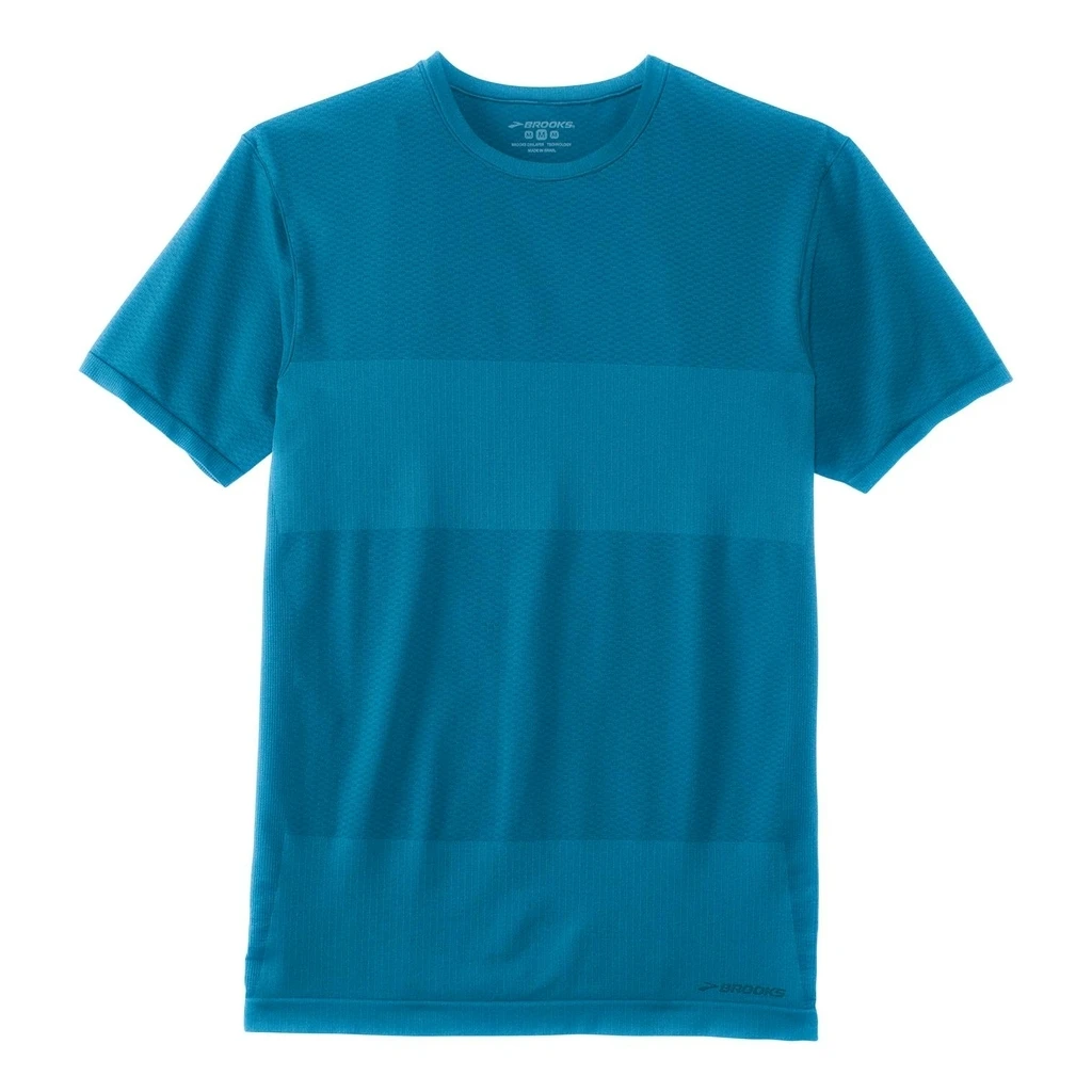Brooks Running Streaker Short Sleeve Homme Bleu 1 Brooks Running Streaker Short Sleeve Homme Bleu