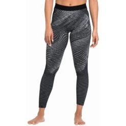 Odlo Blackcomb Eco Base Layer Bottom Long Femme Gris -Tenue Active main 188551 60223 Model Front Crop 1 2619