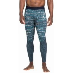 Odlo Blackcomb Eco Base Layer Bottom Long Homme Noir -Tenue Active main 188552 20836 Model Front Crop 1 34df