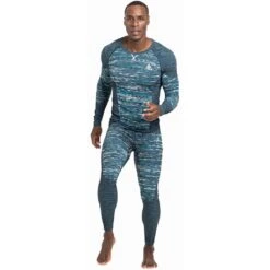 Odlo Blackcomb Eco Base Layer Bottom Long Homme Noir -Tenue Active main 188552 20836 Model Front FullBody 1 95d7