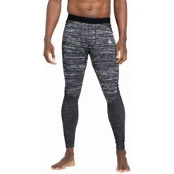 Odlo Blackcomb Eco Base Layer Bottom Long Homme Gris Clair -Tenue Active main 188552 60223 Model Front Crop 1 9aa4