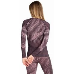 Odlo Base Layer Top Crew Neck Long Sleeve Blackcomb Eco Femme Gris -Tenue Active main 188561 30728 Model Back Crop 1 1546