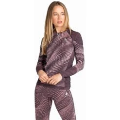 Odlo Base Layer Top Crew Neck Long Sleeve Blackcomb Eco Femme Gris -Tenue Active main 188561 30728 Model Front Crop 1 ac6b