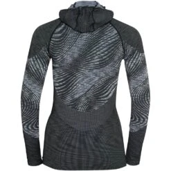 Odlo Blackcomb Eco Base Layer Top With Facemask Long Sleeve Femme Blanc -Tenue Active main 188571 60223 Torso Back 1 8785