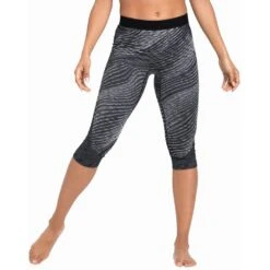 Odlo Blackcomb Eco Base Layer Bottom 3/4 Femme Blanc -Tenue Active main 188581 60223 Model Front Crop 1 635b