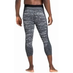 Odlo Blackcomb Eco Base Layer Bottom 3/4 Homme Noir -Tenue Active main 188582 60223 Model Back Crop 1 3f35