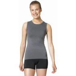 Odlo Debardeur Performance Light Femme Gris -Tenue Active main 188801 15700 Model Front Crop 1 8759