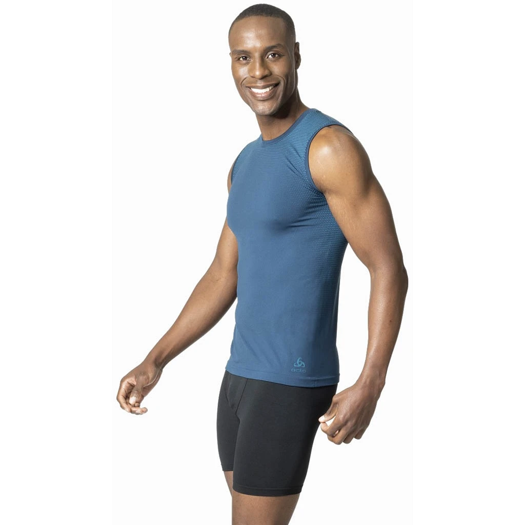 Odlo Debardeur Performance Light Homme Bleu 3 Odlo Debardeur Performance Light Homme Bleu – Image 3