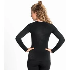 Odlo Base Layer Top Crew Neck Long Sleeve Performance Warm EC Femme Noir 7 Odlo Base Layer Top Crew Neck Long Sleeve Performance Warm EC Femme Noir -Tenue Active main 196191 60212 Model Back Crop 1 d5f2