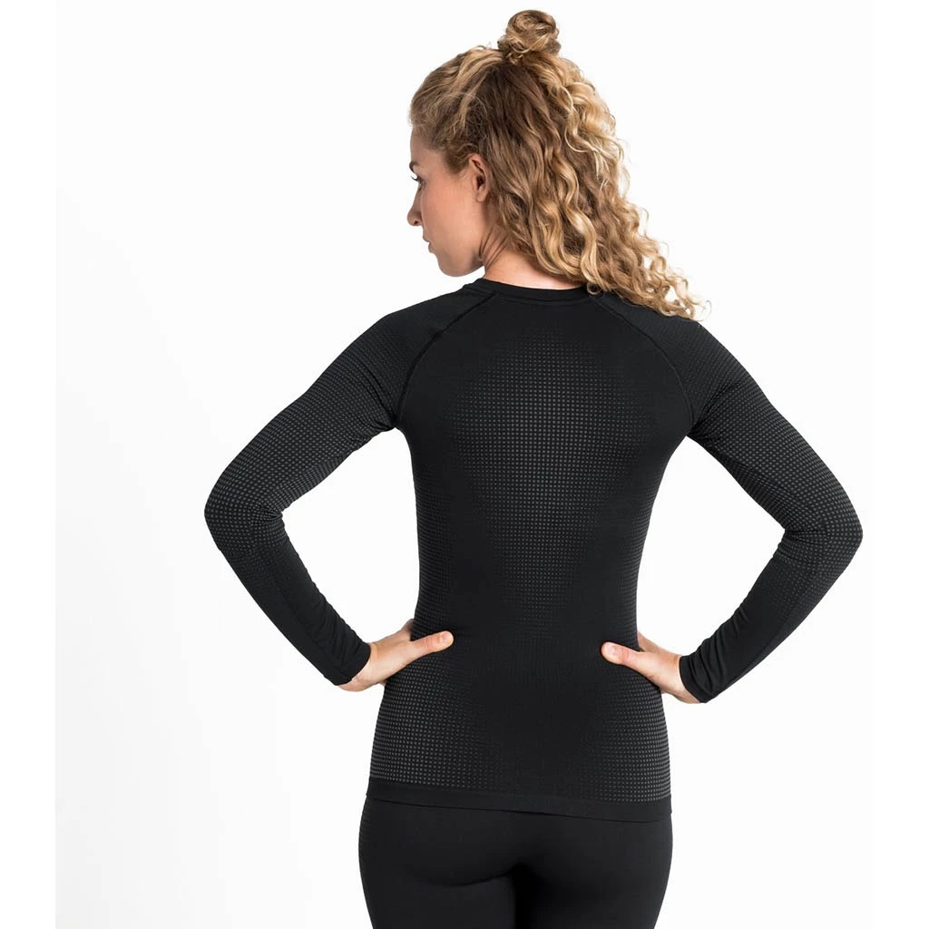 Odlo Base Layer Top Crew Neck Long Sleeve Performance Warm EC Femme Noir 4 Odlo Base Layer Top Crew Neck Long Sleeve Performance Warm EC Femme Noir – Image 4