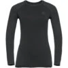 Odlo Base Layer Top Crew Neck Long Sleeve Performance Warm EC Femme Noir