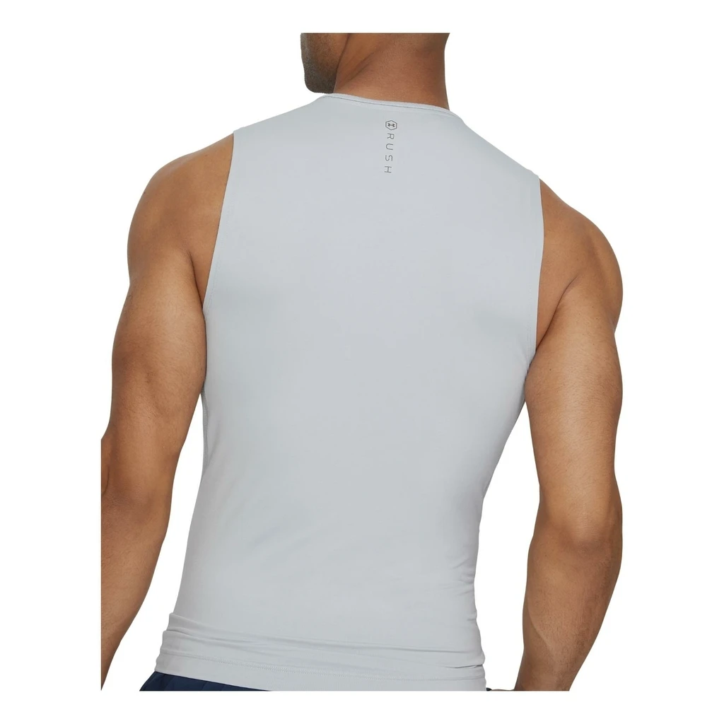 Under Armour Rush Compression Sleeveless Homme Blanc 2 Under Armour Rush Compression Sleeveless Homme Blanc – Image 2