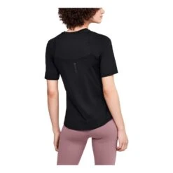 Under Armour Rush Short Sleeves Femme Noir -Tenue Active main 270648 170071 3 b702