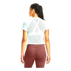 Under Armour Armour Sport Hi-Lo Short Sleeves Femme Vert Pastel -Tenue Active main 284066 179335 4 0793