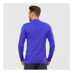 Salomon Explore Seamless Half Zip Homme Bleu -Tenue Active main 297062 187517 0 7ee6
