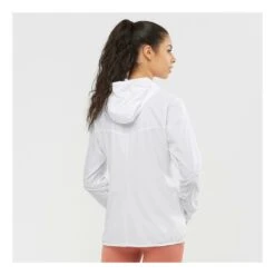 Salomon Agile Full Zip Hoodie Femme Blanc -Tenue Active main 298737 188842 3 6245