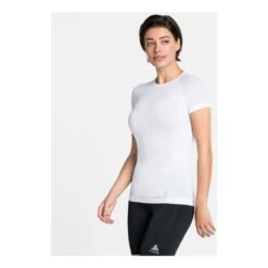 Odlo Performance X-Light Base Layer Top Crew Neck Short Sleeve Femme Blanc -Tenue Active main 300203 190267 3 9841