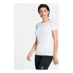 Odlo Performance X-Light Base Layer Top Crew Neck Short Sleeve Femme Blanc -Tenue Active main 300203 190269 5 2af9