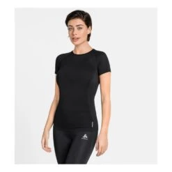 Odlo Performance X-Light Base Layer Top Crew Neck Short Sleeve Femme Noir -Tenue Active main 300208 190273 3 3c39