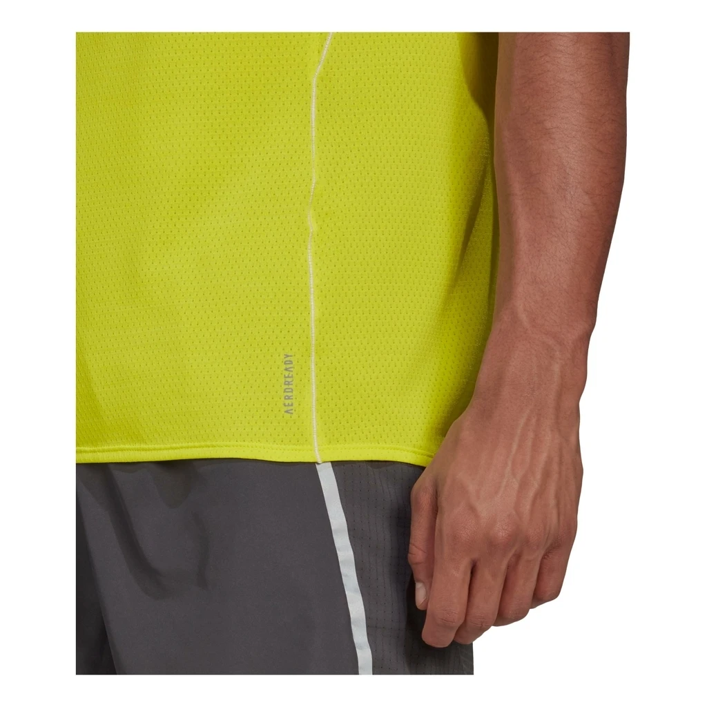 Adidas Runner T-Shirt Homme Jaune Fluo 3 Adidas Runner T-Shirt Homme Jaune Fluo – Image 3