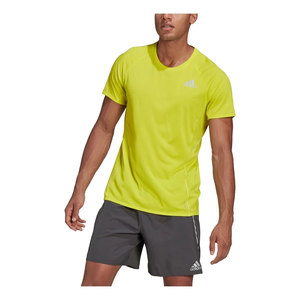 Adidas Runner T-Shirt Homme Jaune Fluo 4 Adidas Runner T-Shirt Homme Jaune Fluo – Image 4