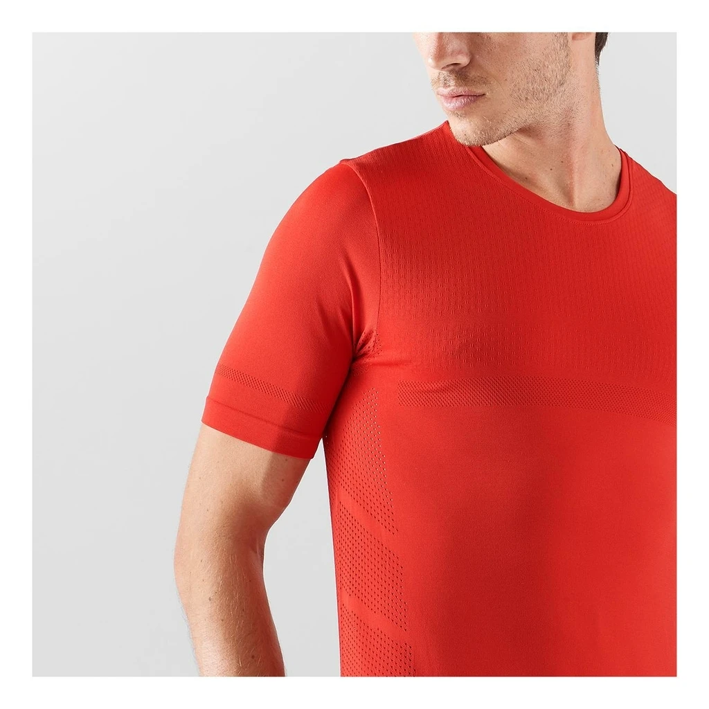 Salomon Sense Seamless T-Shirt Homme Rouge 4 Salomon Sense Seamless T-Shirt Homme Rouge – Image 4
