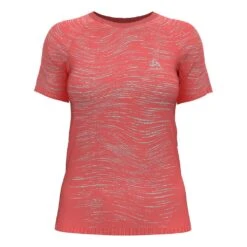 Odlo Blackcomb Ceramicool T-Shirt Short Sleeve Crew Neck Femme Saumon -Tenue Active main 309124 197110 3 044a