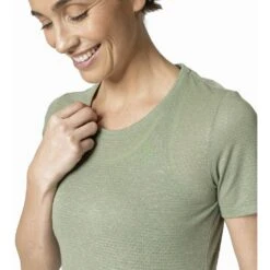 Odlo T-Shirt Manches Courtes Zeroweight Enginee Femme Rose -Tenue Active main 313731 40416 Model Detail Crop 2 382e