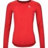 Odlo T-Shirt Manches Longues Zeroweight Chill-Tech Femme Rouge