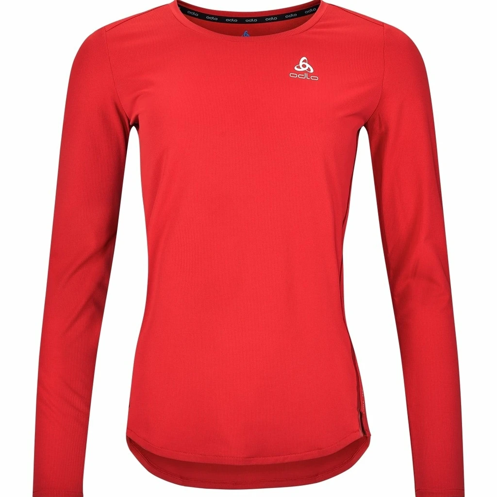 Odlo T-Shirt Manches Longues Zeroweight Chill-Tech Femme Rouge 1 Odlo T-Shirt Manches Longues Zeroweight Chill-Tech Femme Rouge