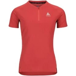 Odlo T-Shirt Manches Courtes 1.2 Zip Axalp Trail Femme