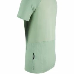 Odlo T-Shirt Manches Courtes 1.2 Zip Axalp Trail Homme Vert -Tenue Active main 313902 40414 Torso Detail1 1 e467