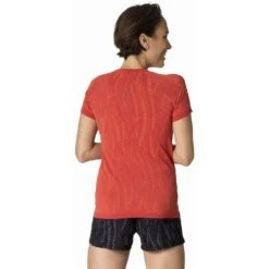 Odlo T-Shirt Manches Courtes Zeroweight Ceramic Femme Rouge -Tenue Active main 313971 30853 Model Back Crop 1 9e92