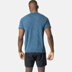 Odlo T-Shirt Manches Courtes Zeroweight Ceramic Homme Bleu -Tenue Active main 313972 20875 Model Back Crop 1 b43b