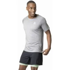 Odlo T-Shirt Manches Courtes X-Alp Pw 115 Homme Gris -Tenue Active main 314012 15700 Model Front Crop 1 744d