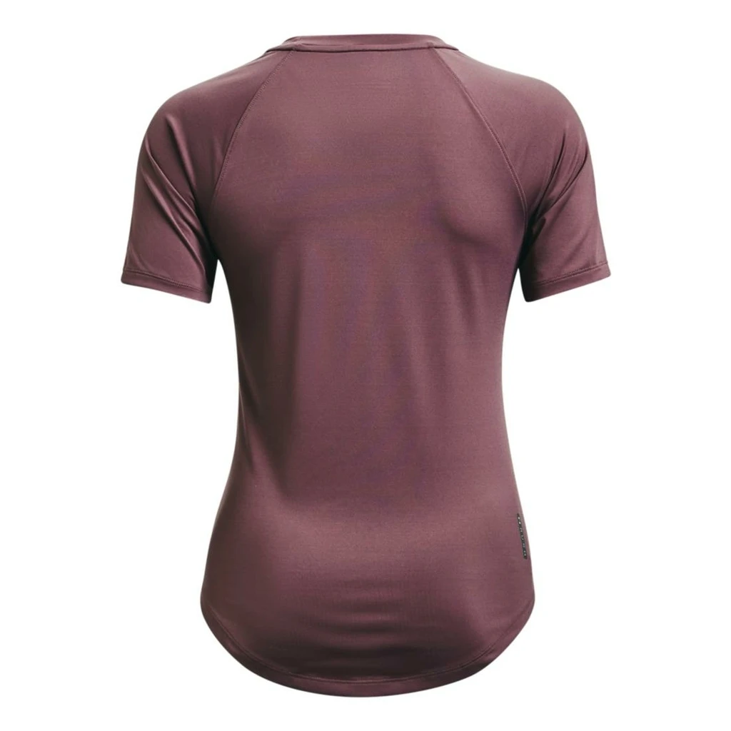 Under Armour Rush Mesh Short Sleeve Femme Mauve 2 Under Armour Rush Mesh Short Sleeve Femme Mauve – Image 2