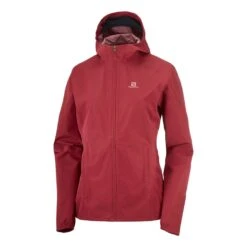 Salomon Essential WaterProof 2.5L Jacket Femme Rouge