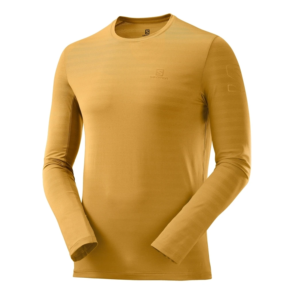 Salomon XA Long Sleeve T-Shirt Homme Jaune Moutarde 1 Salomon XA Long Sleeve T-Shirt Homme Jaune Moutarde