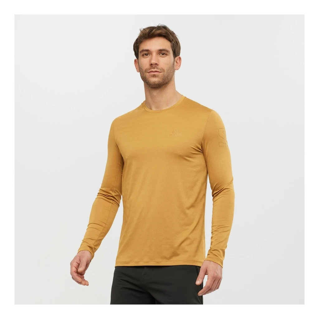 Salomon XA Long Sleeve T-Shirt Homme Jaune Moutarde 2 Salomon XA Long Sleeve T-Shirt Homme Jaune Moutarde – Image 2