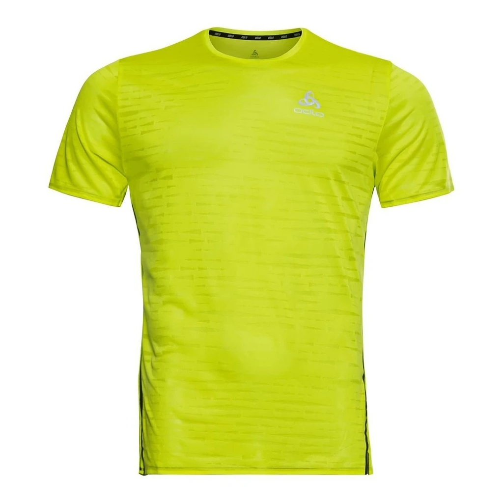 Odlo Zeroweight Engineered CT Short Sleeve Crew Neck Homme Jaune 1 Odlo Zeroweight Engineered CT Short Sleeve Crew Neck Homme Jaune