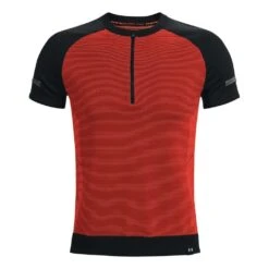 Under Armour Intelliknit Half Zip Short Sleeve Homme Noir