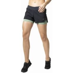 Odlo Short 2 En 1 Zeroweight 3 Inch Femme Noir -Tenue Active main 322561 60281 Model Front Crop 1 82dc