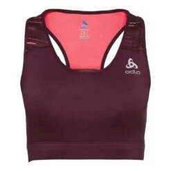 Odlo Essential Print Bralette Femme Bordeaux