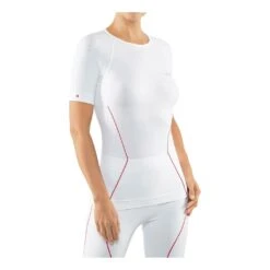 Falke Warm Shortsleeved Shirt Tight Femme Blanc -Tenue Active main 328343 210497 4 5acb