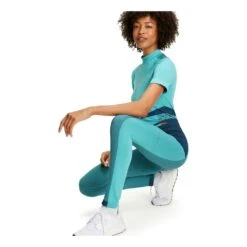 Falke RUnning Long Tights Femme Bleu Ciel